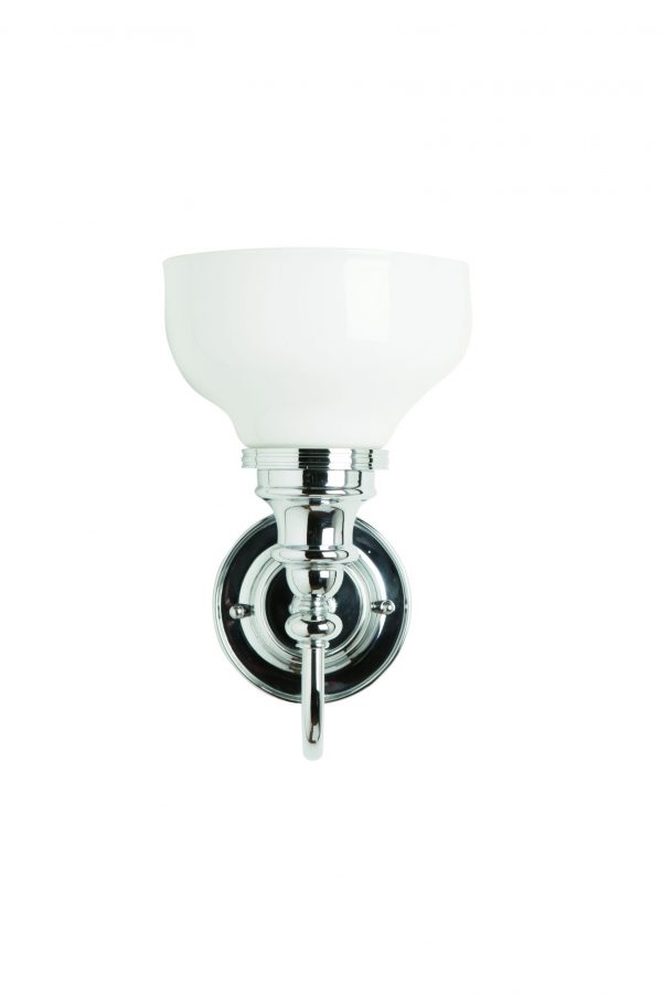 BL21 - Burlington LED skålformet lampe i krom med frostet glass-0
