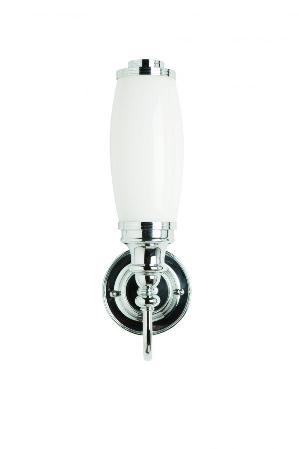 BL23 - Burlington LED tubeformet lampe i krom med frostet glass-0